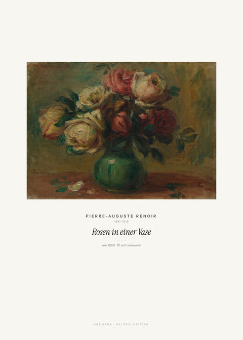 Rosen in einer Vase – Pierre-Auguste Renoir