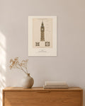 Big Ben Blueprint – 30 × 42 cm ohne Rahmen – Raumansicht – Art Bros