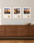New York Bundle – 3er-Set Wandbilder – 30 × 42 cm ohne Rahmen – Raumansicht – Art Bros