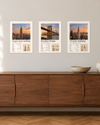 New York Bundle – 3er-Set Wandbilder – 30 × 42 cm ohne Rahmen – Raumansicht – Art Bros
