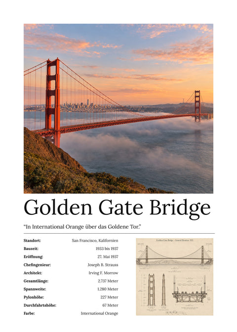 Golden Gate Bridge Wandbild