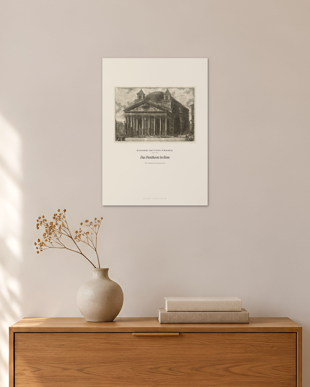 Das Pantheon in Rom – Giovanni Battista Piranesi – 30 × 42 cm ohne Rahmen – Raumansicht – Art Bros