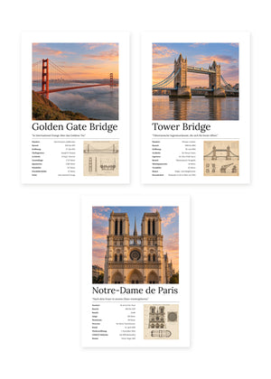 Metropolen Bundle – 3er-Set Wandbilder – Kunstdruck – Art Bros