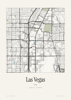 Las Vegas Stadtplan – Wandbild – Art Bros