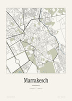Marrakesch Stadtplan – Wandbild – Art Bros