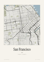 San Francisco Stadtplan – Wandbild – Art Bros