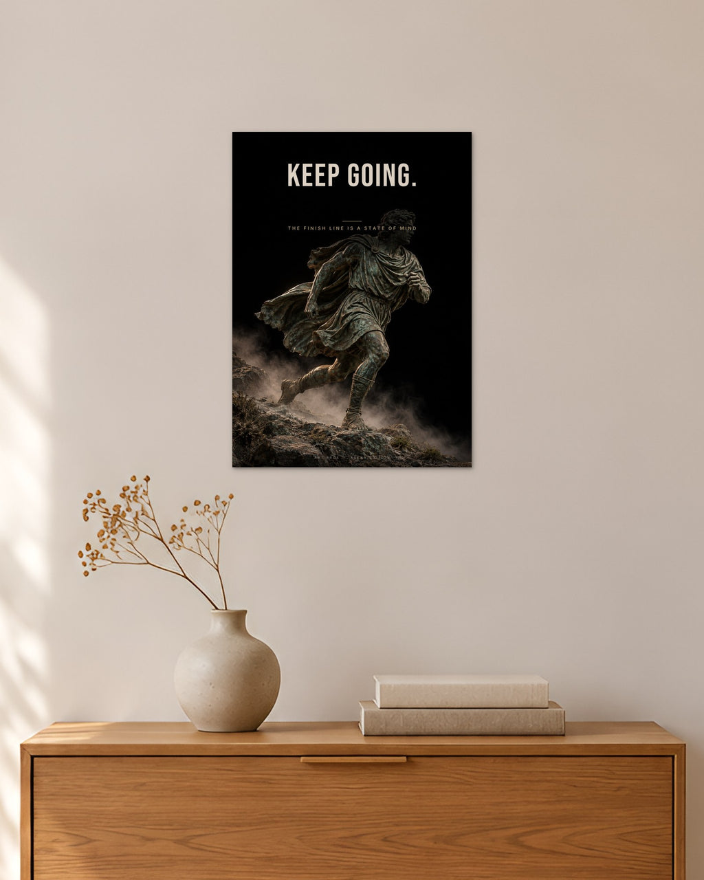 Keep Going – Läufer Poster – 30 × 42 cm ohne Rahmen – Raumansicht – Art Bros