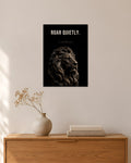 Roar Quietly – Obsidian-Löwe Poster – 30 × 42 cm ohne Rahmen – Raumansicht – Art Bros