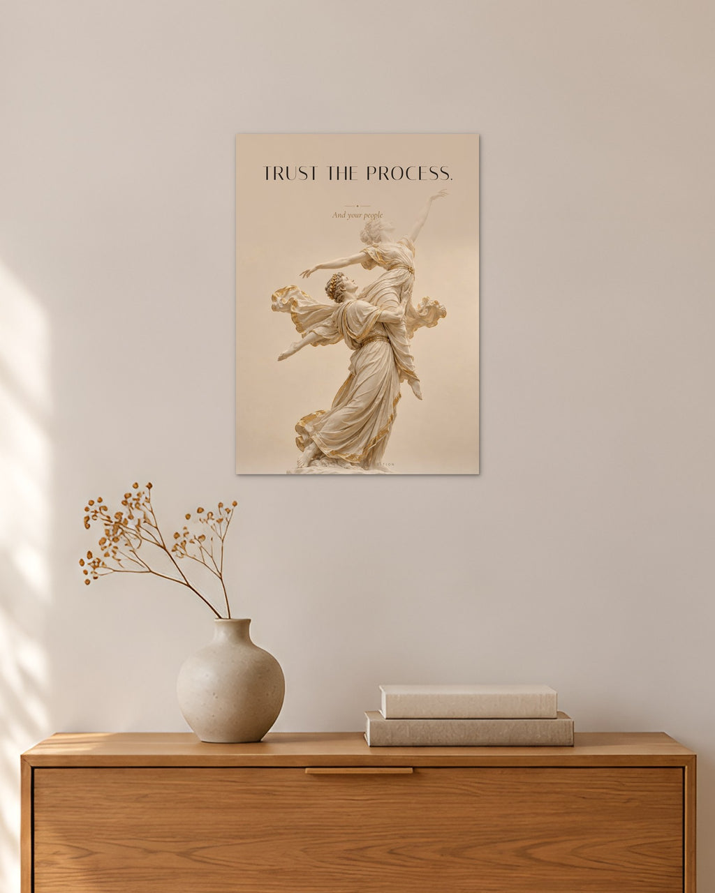 Trust the Process – Duett Poster – 30 × 42 cm ohne Rahmen – Raumansicht – Art Bros