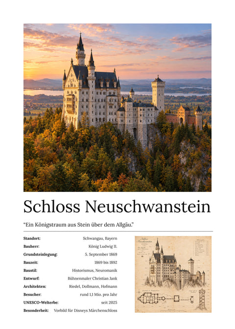 Schloss Neuschwanstein Wandbild