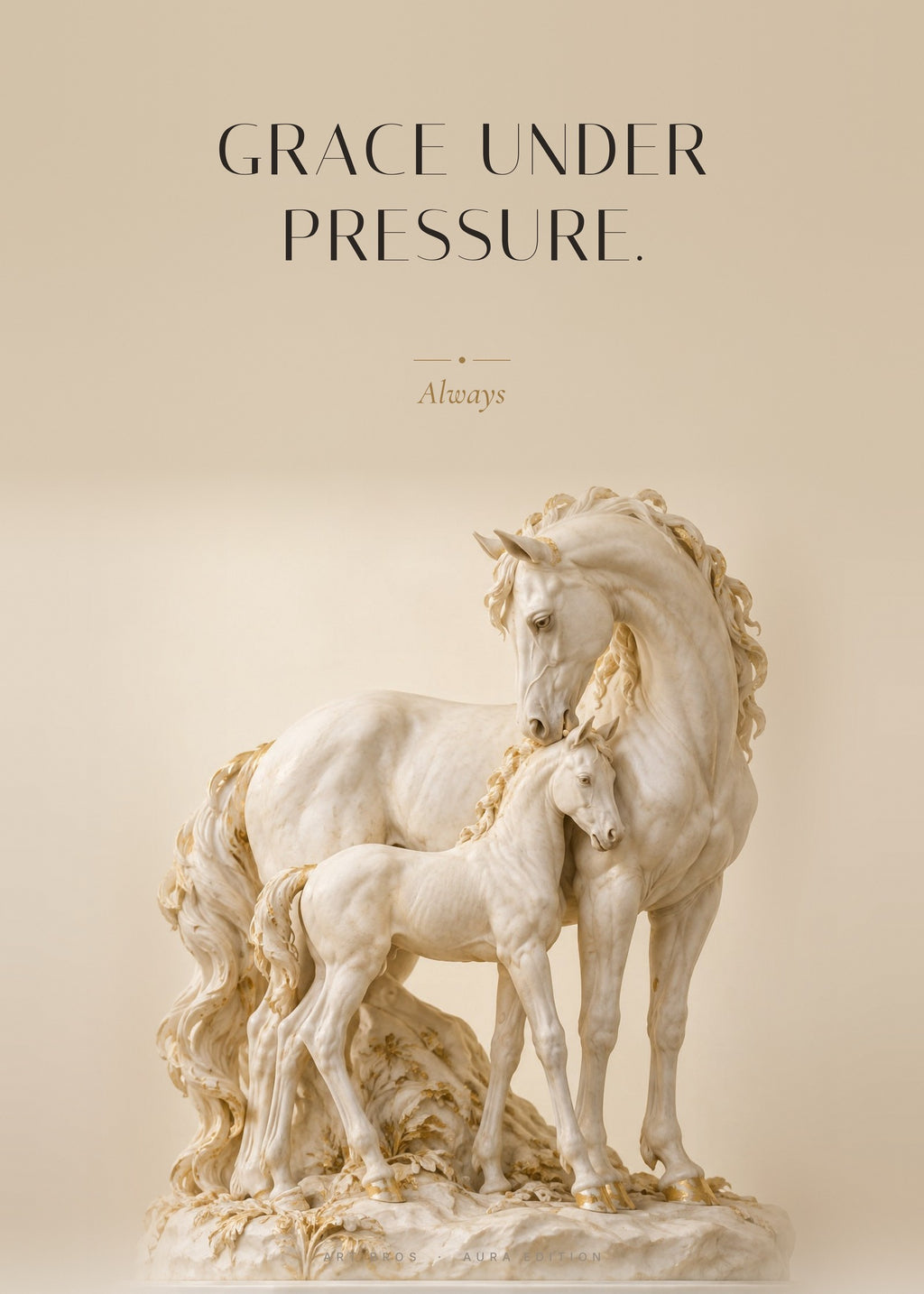 Grace Under Pressure – Stute mit Fohlen Poster – Art Bros