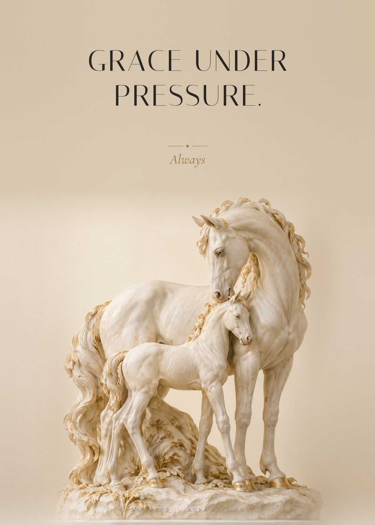 Grace Under Pressure – Stute mit Fohlen Poster – Art Bros