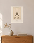 Eiffelturm Blueprint – 30 × 42 cm ohne Rahmen – Raumansicht – Art Bros