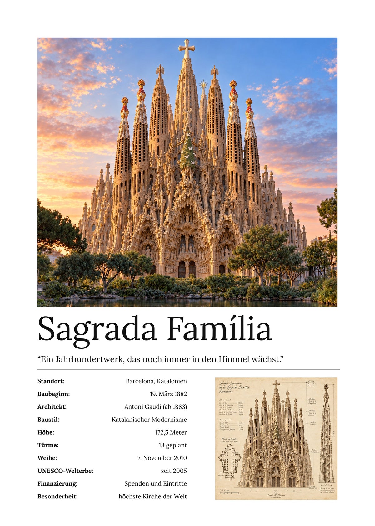 Sagrada Família Wandbild – Kunstdruck – Art Bros