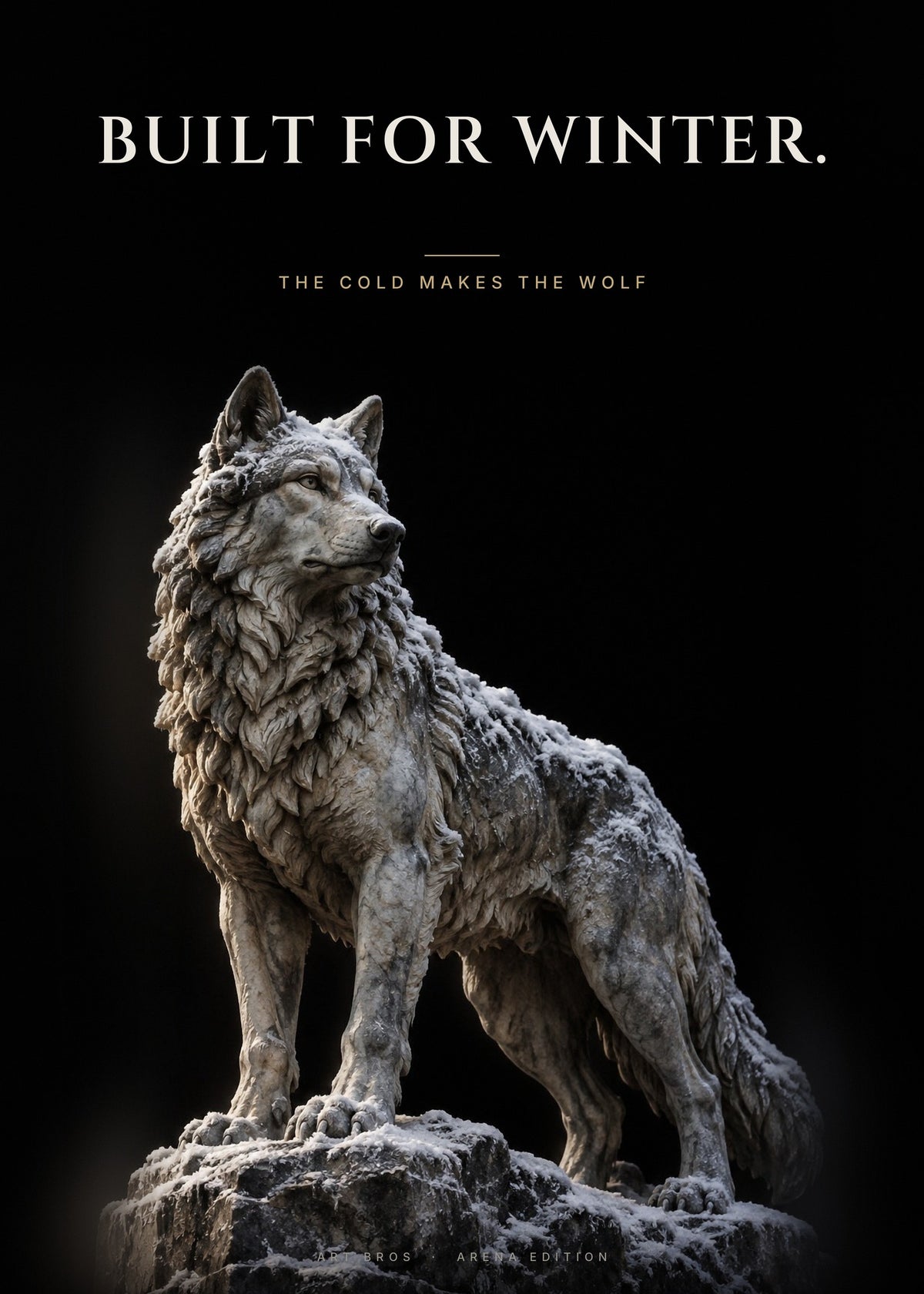 Built for Winter – Wolf im Schnee Poster – Art Bros