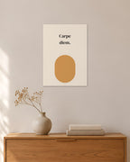 „Carpe diem“ – Spruch-Poster – 30 × 42 cm ohne Rahmen – Raumansicht – Art Bros