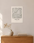 Mexiko-Stadt Stadtplan – Wandbild – 30 × 42 cm ohne Rahmen – Raumansicht – Art Bros