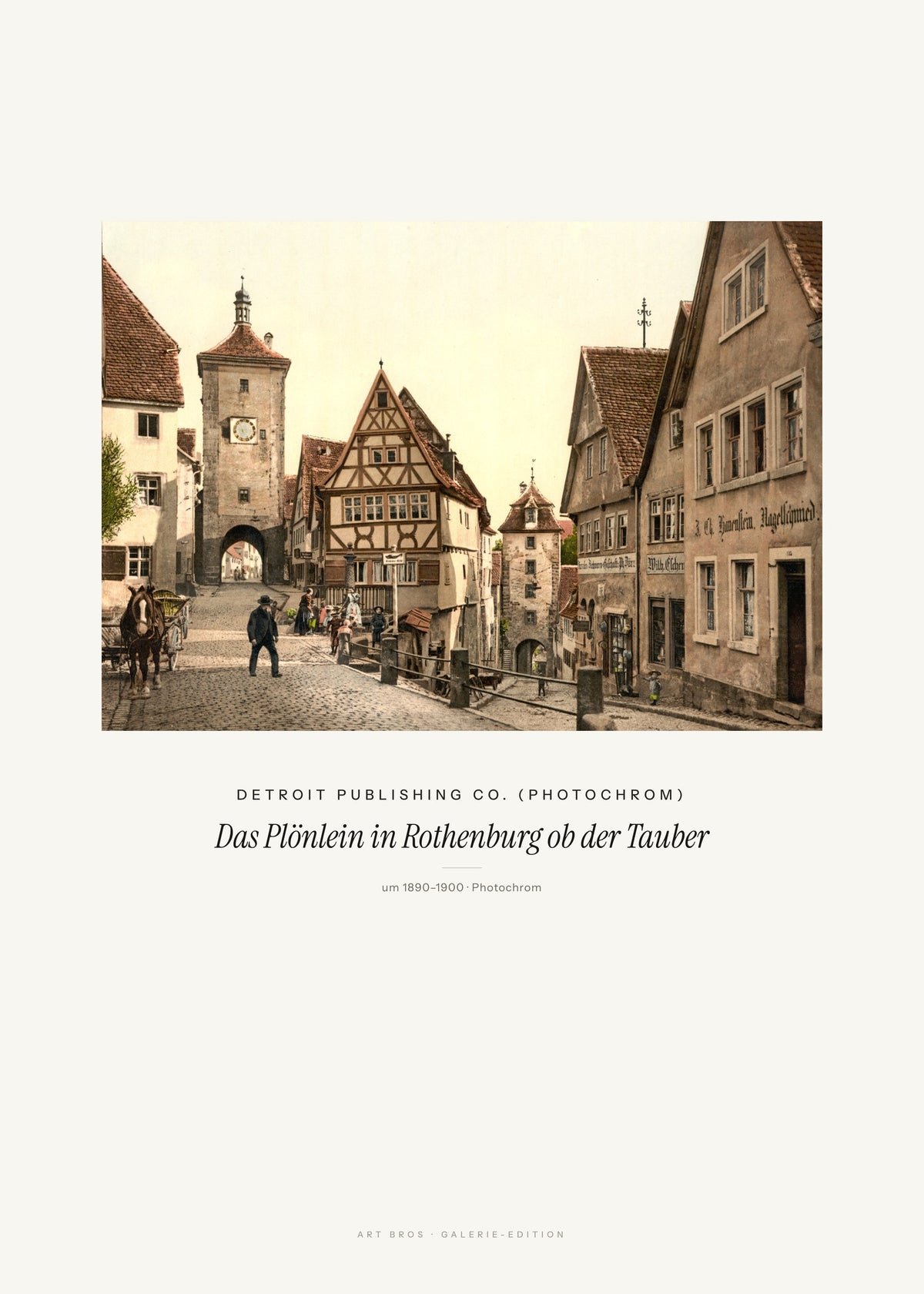 Das Plönlein in Rothenburg ob der Tauber – Detroit Publishing Co. (Photochrom) – Kunstdruck – Art Bros