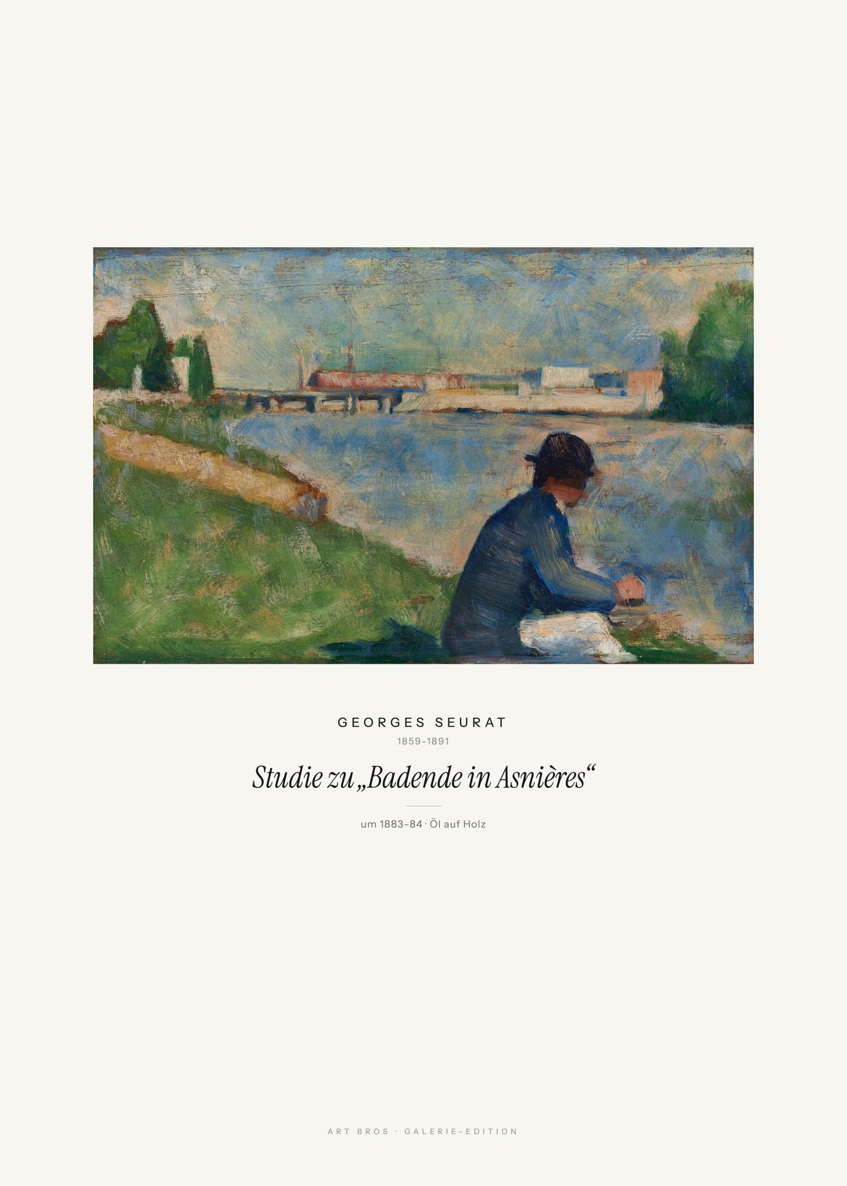 Studie zu „Badende in Asnières“ – Georges Seurat – Kunstdruck – Art Bros