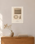 Kolosseum Blueprint – 30 × 42 cm ohne Rahmen – Raumansicht – Art Bros