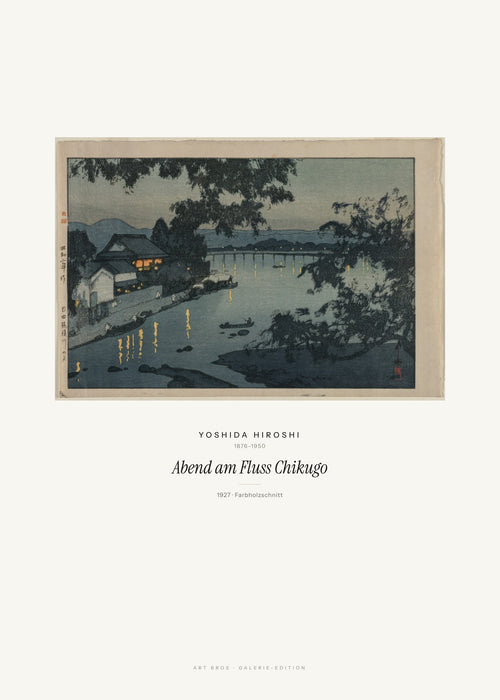 Abend am Fluss Chikugo – Yoshida Hiroshi – Kunstdruck – Art Bros