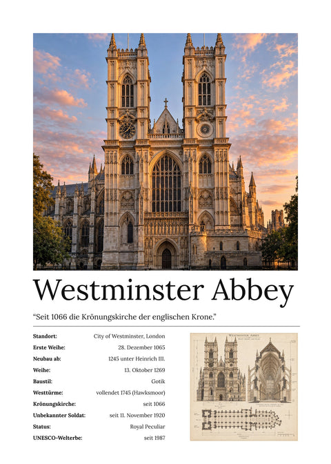 Westminster Abbey Wandbild
