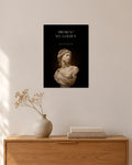 Broken? No. Golden – Kintsugi-Büste Poster – 30 × 42 cm ohne Rahmen – Raumansicht – Art Bros