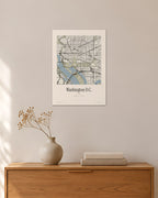Washington D.C. Stadtplan – Wandbild – 30 × 42 cm ohne Rahmen – Raumansicht – Art Bros