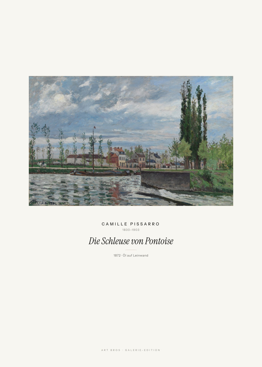 Die Schleuse von Pontoise – Camille Pissarro – Kunstdruck – Art Bros