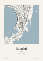 Mumbai Stadtplan – Wandbild – Art Bros