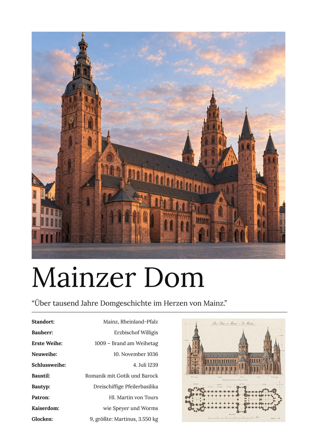 Mainzer Dom Wandbild – Kunstdruck – Art Bros