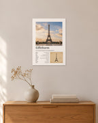 Eiffelturm Wandbild – 30 × 42 cm ohne Rahmen – Raumansicht – Art Bros