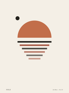 Sole No. 03 – abstraktes Sonnenuntergang-Wandbild – Art Bros