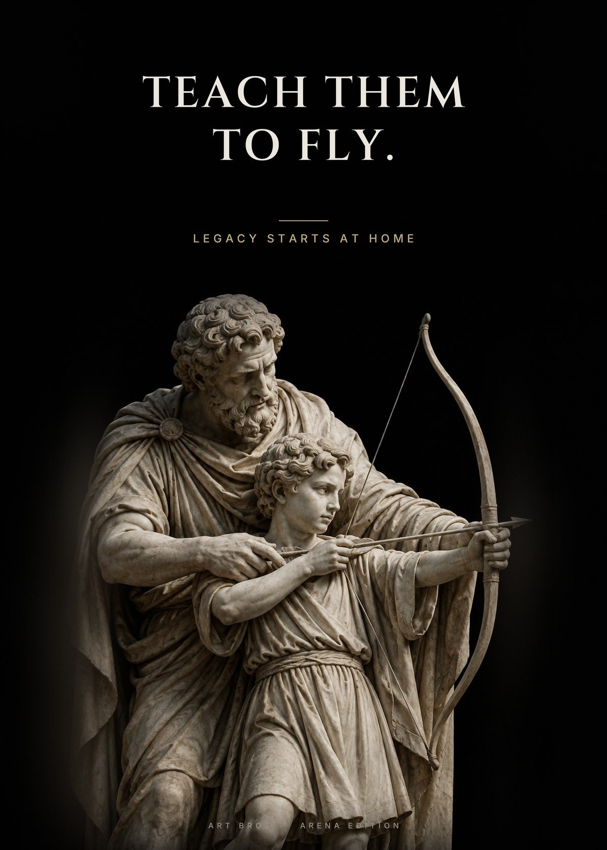 Teach Them to Fly – Vater lehrt Sohn Poster – Art Bros