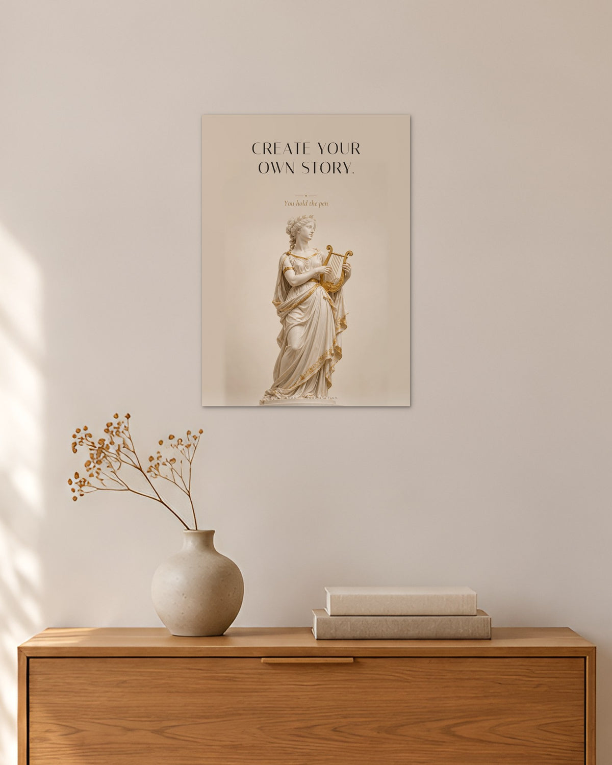 Create Your Own Story – Muse Poster – 30 × 42 cm ohne Rahmen – Raumansicht – Art Bros