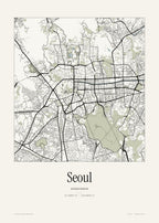 Seoul Stadtplan – Wandbild – Art Bros