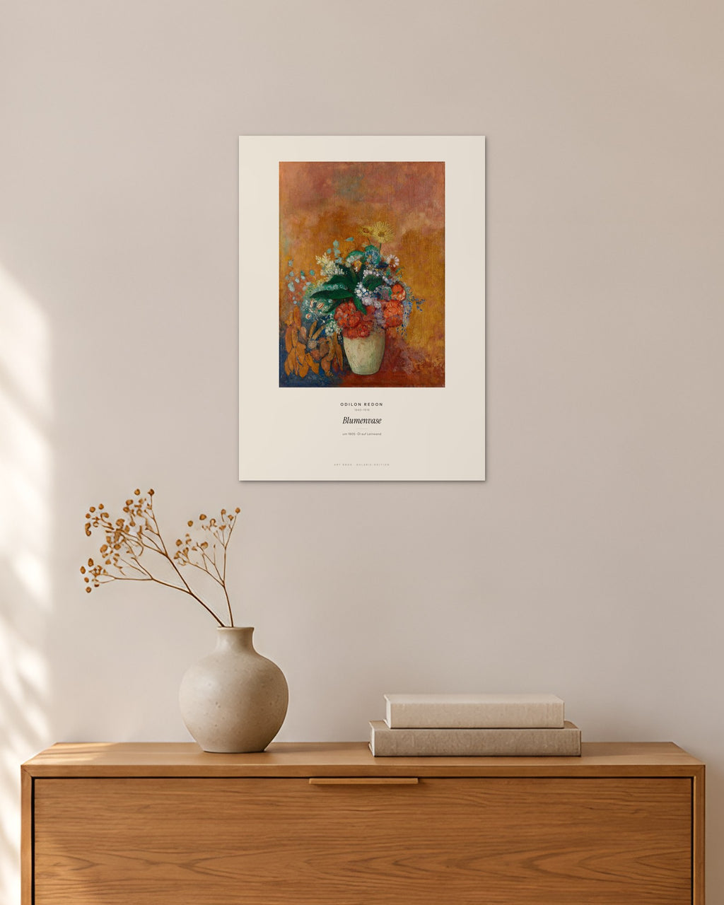 Blumenvase – Odilon Redon – 30 × 42 cm ohne Rahmen – Raumansicht – Art Bros