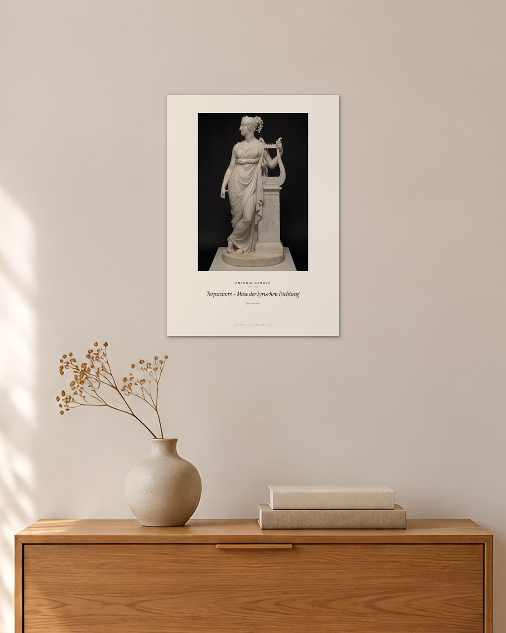 Terpsichore – Muse der lyrischen Dichtung – Antonio Canova – 30 × 42 cm ohne Rahmen – Raumansicht – Art Bros