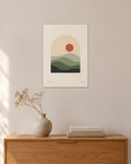 Colline No. 18 – Abstraktes Wandbild – 30 × 42 cm ohne Rahmen – Raumansicht – Art Bros