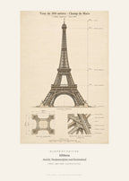 Eiffelturm Blueprint – Art Bros
