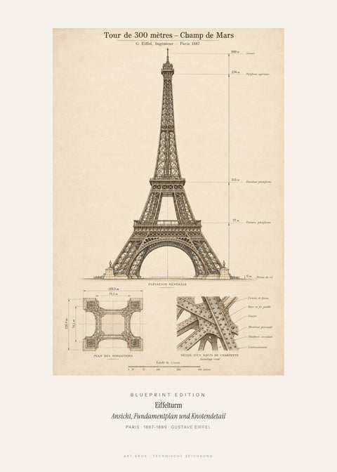 Eiffelturm Blueprint