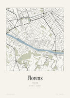 Florenz Stadtplan – Wandbild – Art Bros