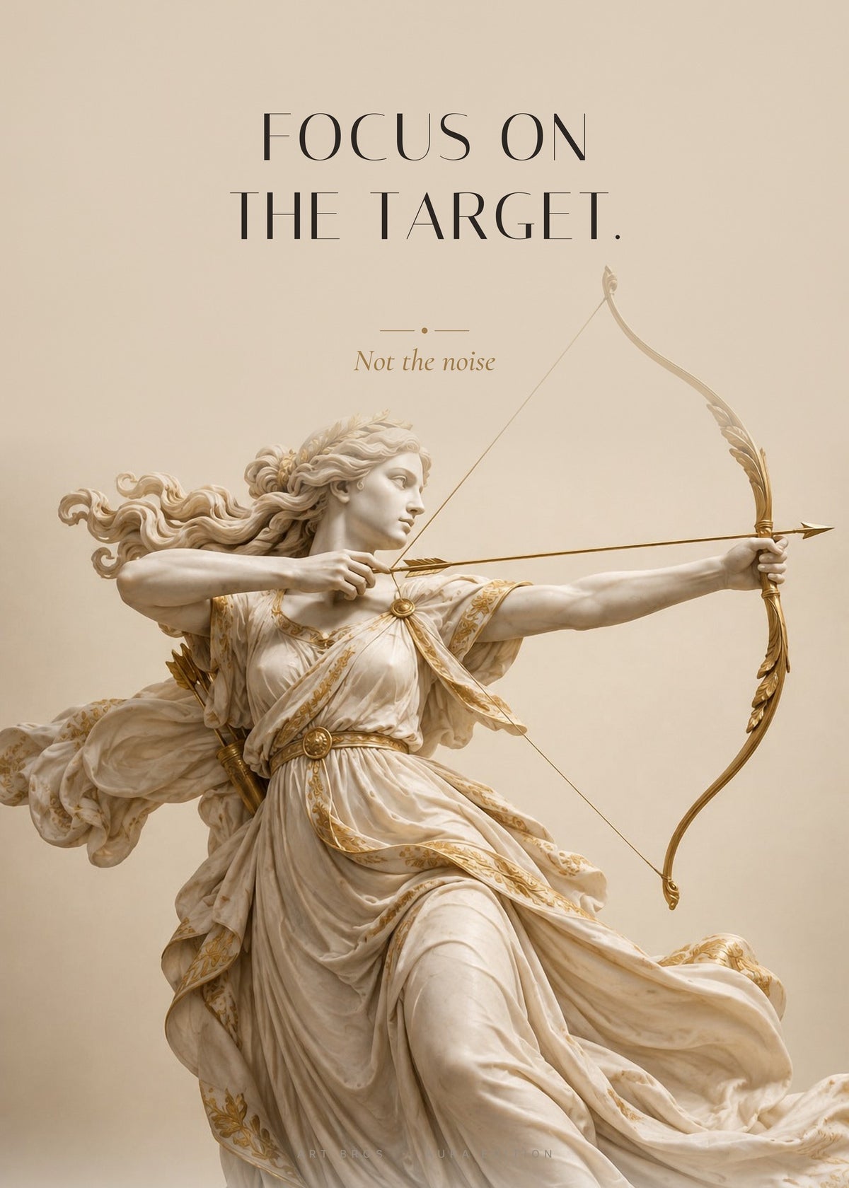 Focus on the Target – Bogenschützin Poster – Art Bros