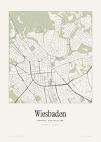 Wiesbaden Stadtplan – Wandbild – Kunstdruck – Art Bros