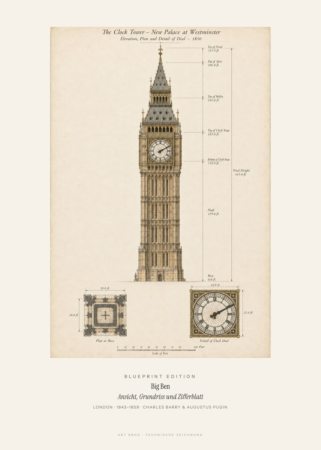 Big Ben Blueprint – Art Bros