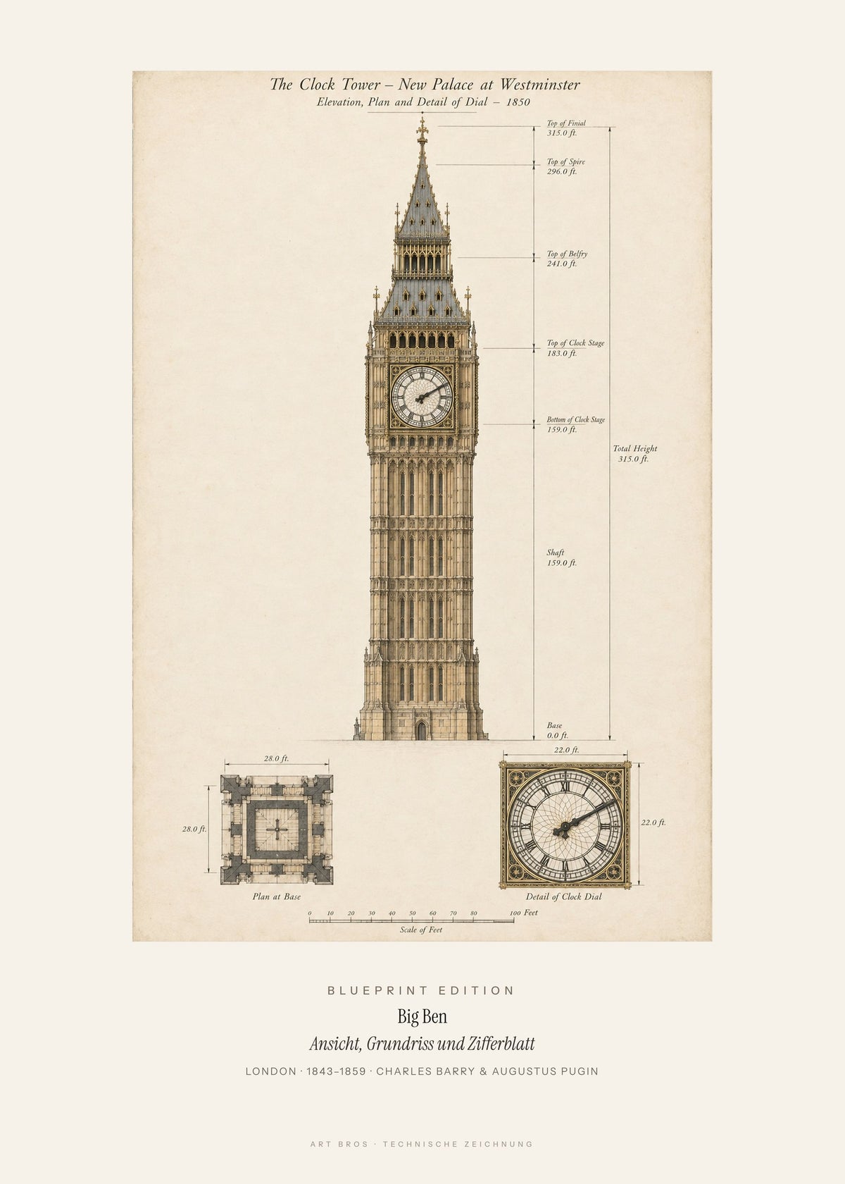 Big Ben Blueprint – Art Bros