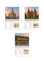 Deutsche Wahrzeichen Bundle – 3er-Set Wandbilder – Kunstdruck – Art Bros