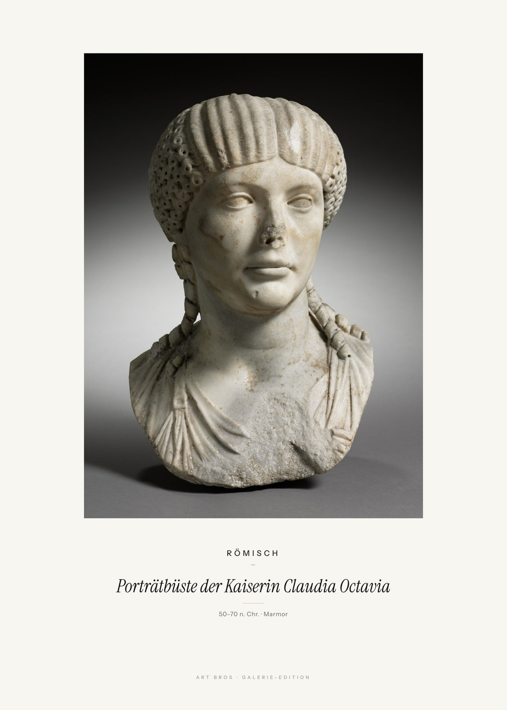 Porträtbüste der Kaiserin Claudia Octavia – Römisch – Kunstdruck – Art Bros