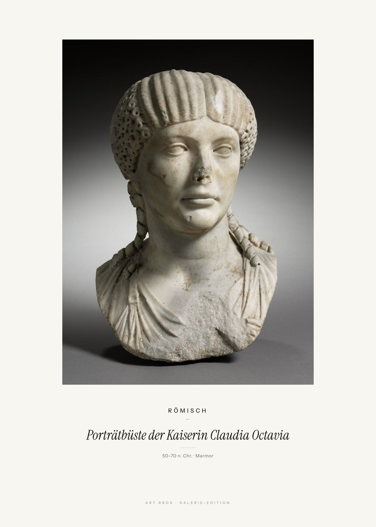 Porträtbüste der Kaiserin Claudia Octavia – Römisch – Kunstdruck – Art Bros