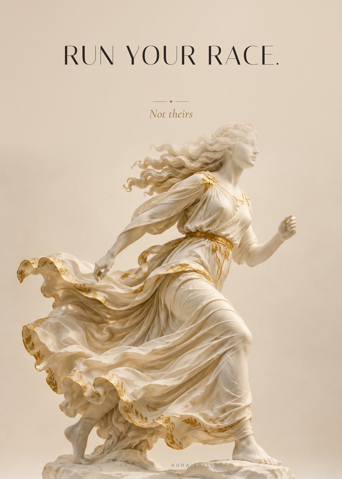 Run Your Race – Läuferin Poster – Art Bros